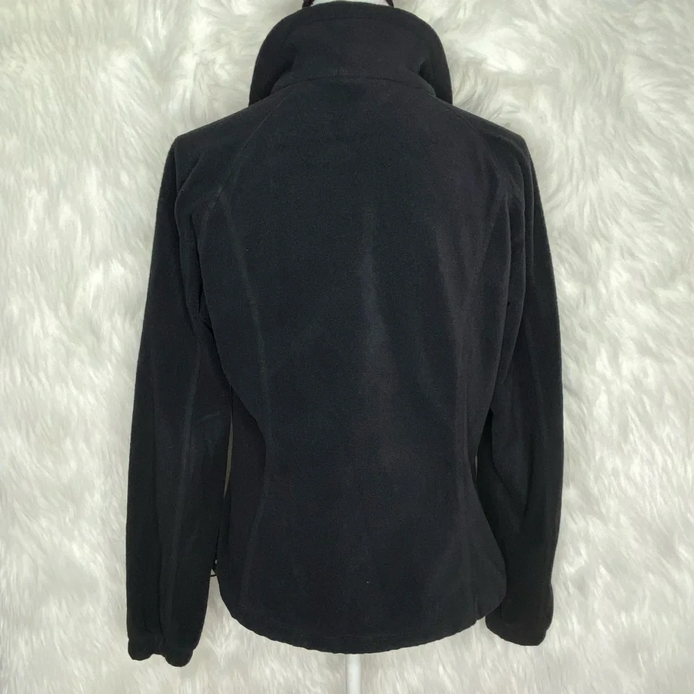 Columbia Full Zip Black Fleece Jacket Size Medium